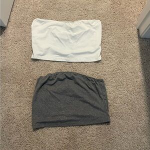 Stylish White and Gray Women's Tube Tops!